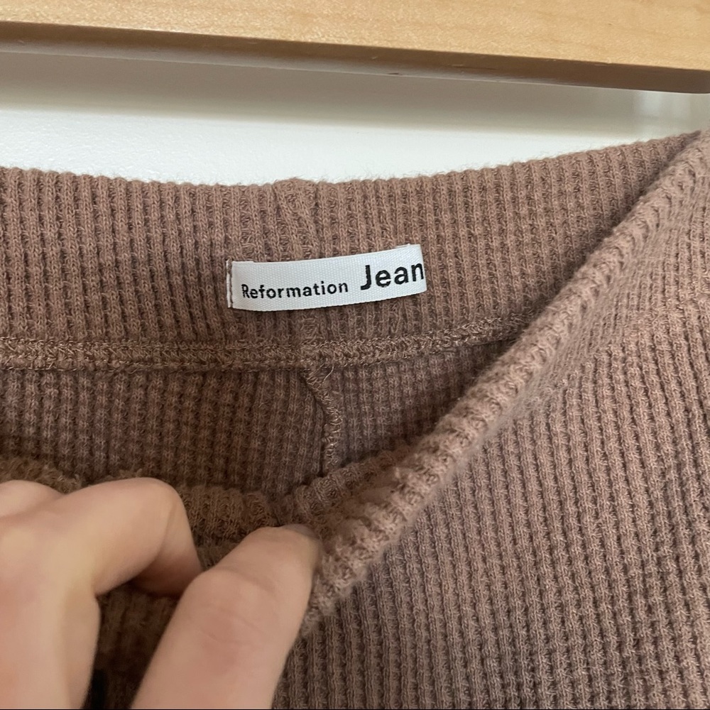 Reformation Brown Ribbed Pajama Set - Picture 4 of 6